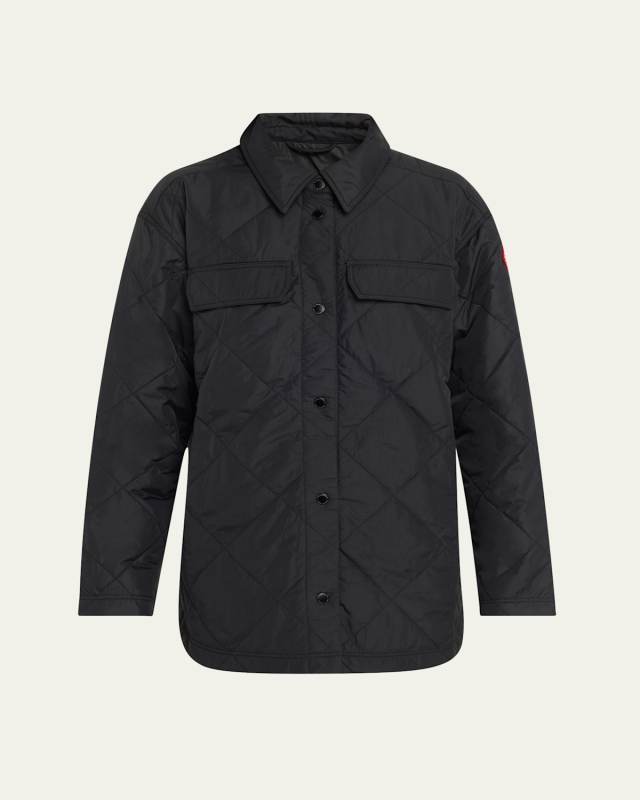 Albany Lightweight Water-Repellent Quilted Shirt Jacket